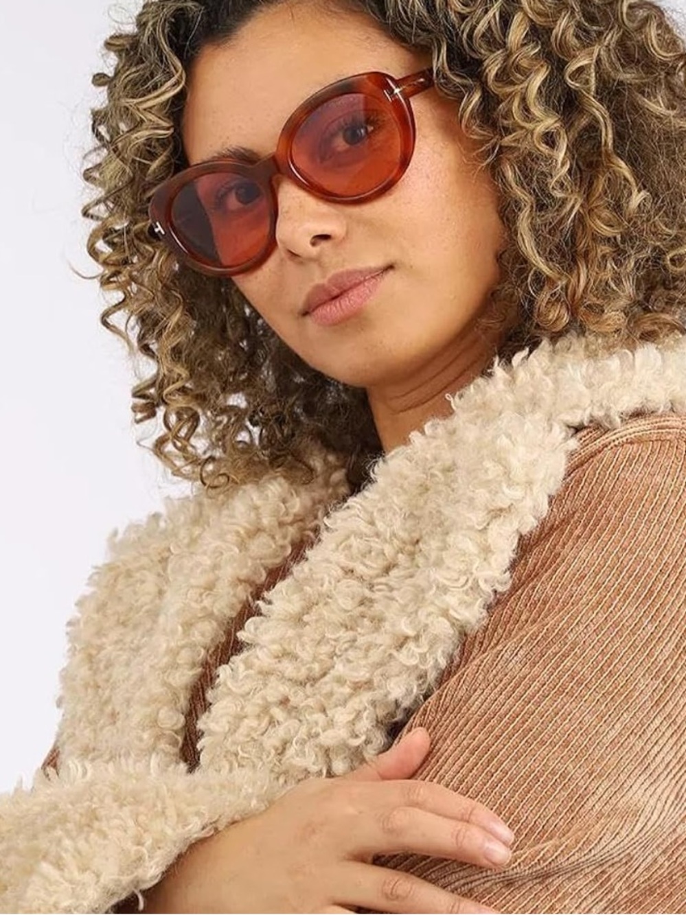 Tom Ford Cat-Eye Sunglasses in Tortoiseshell with Pink Lenses